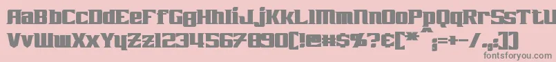 ZarathosBold Font – Gray Fonts on Pink Background