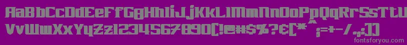 Czcionka ZarathosBold – szare czcionki na fioletowym tle