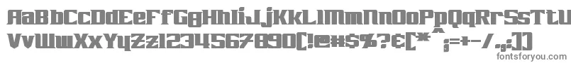 フォントZarathosBold – 白い背景に灰色の文字