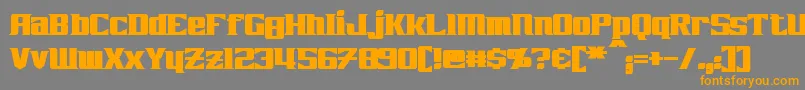 ZarathosBold Font – Orange Fonts on Gray Background