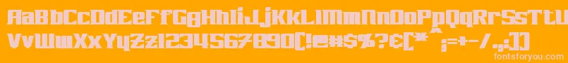 ZarathosBold Font – Pink Fonts on Orange Background