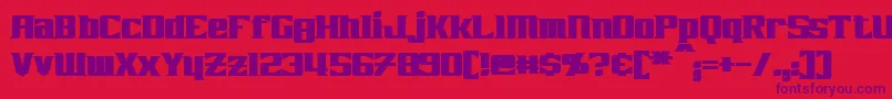 ZarathosBold Font – Purple Fonts on Red Background