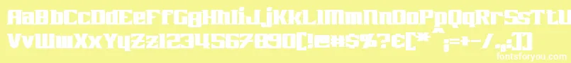 ZarathosBold Font – White Fonts on Yellow Background