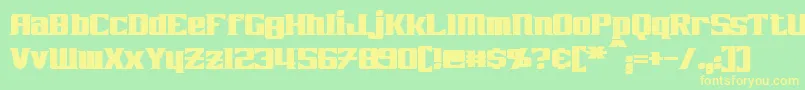 ZarathosBold Font – Yellow Fonts on Green Background
