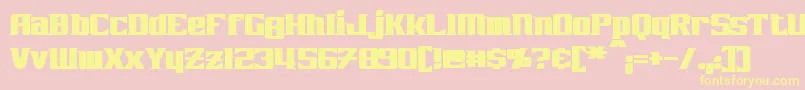 ZarathosBold Font – Yellow Fonts on Pink Background