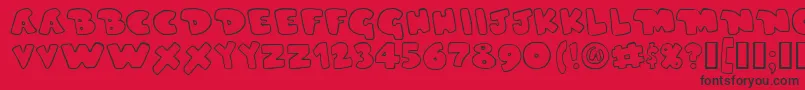 Duperg Font – Black Fonts on Red Background