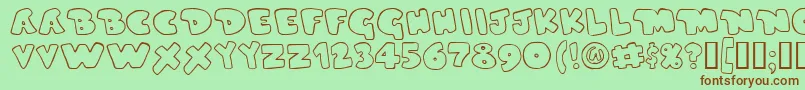 Duperg Font – Brown Fonts on Green Background