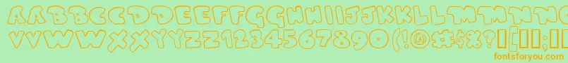 Duperg Font – Orange Fonts on Green Background