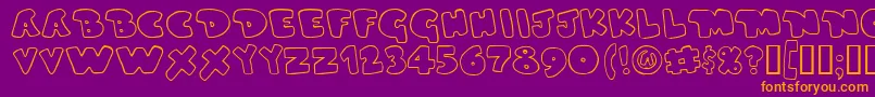 Duperg Font – Orange Fonts on Purple Background