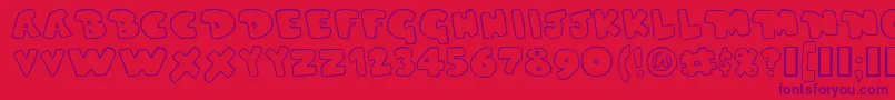 Duperg Font – Purple Fonts on Red Background