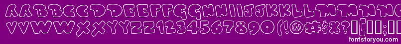 Duperg Font – White Fonts on Purple Background