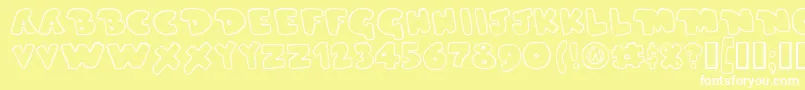 Duperg Font – White Fonts on Yellow Background