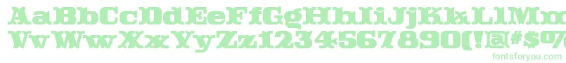 Rutintutinnf Font – Green Fonts on White Background