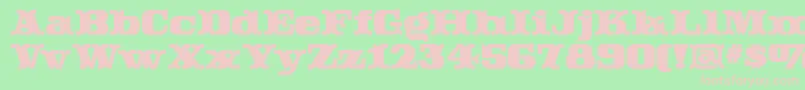 Rutintutinnf Font – Pink Fonts on Green Background