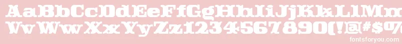 Rutintutinnf Font – White Fonts on Pink Background