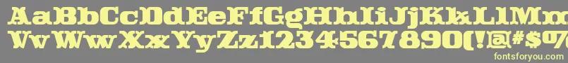 Rutintutinnf Font – Yellow Fonts on Gray Background