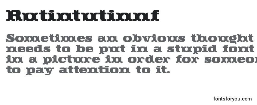Обзор шрифта Rutintutinnf