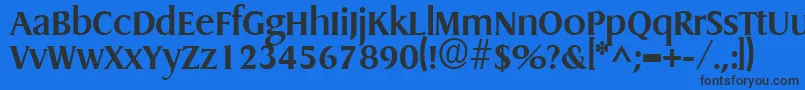 GriffonBold-fontti – mustat fontit sinisellä taustalla