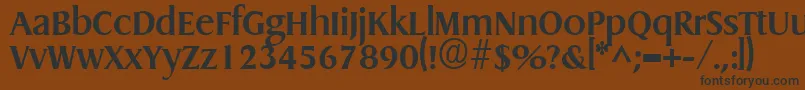 Czcionka GriffonBold – czarne czcionki na brązowym tle