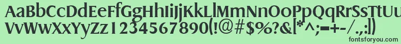 GriffonBold-fontti – mustat fontit vihreällä taustalla