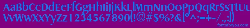 Шрифт GriffonBold – синие шрифты на фиолетовом фоне