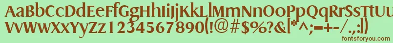 GriffonBold Font – Brown Fonts on Green Background