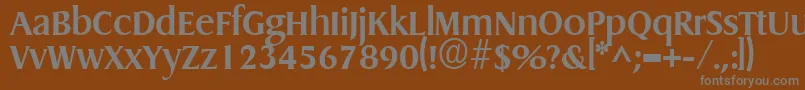 Czcionka GriffonBold – szare czcionki na brązowym tle