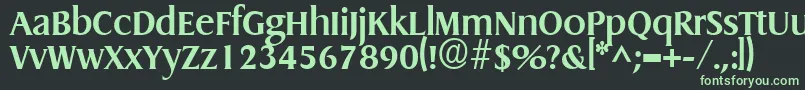 GriffonBold Font – Green Fonts on Black Background