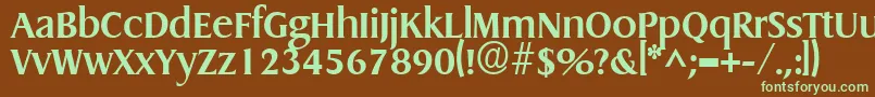 GriffonBold Font – Green Fonts on Brown Background