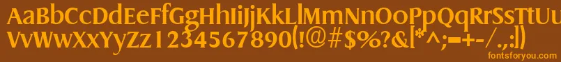 Czcionka GriffonBold – pomarańczowe czcionki na brązowym tle
