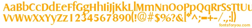 GriffonBold-fontti – oranssit fontit valkoisella taustalla