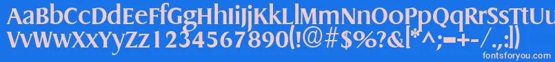 Шрифт GriffonBold – розовые шрифты на синем фоне
