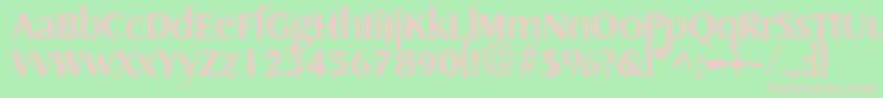 GriffonBold Font – Pink Fonts on Green Background