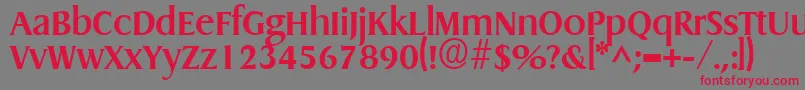 GriffonBold Font – Red Fonts on Gray Background