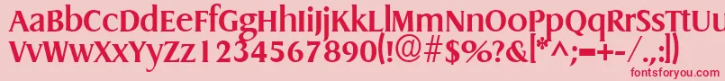 GriffonBold Font – Red Fonts on Pink Background