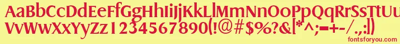 GriffonBold Font – Red Fonts on Yellow Background