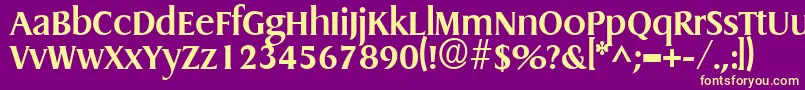 GriffonBold Font – Yellow Fonts on Purple Background