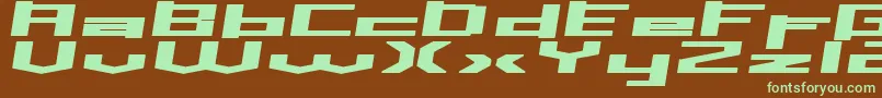 Inavelstorebror-fontti – vihreät fontit ruskealla taustalla