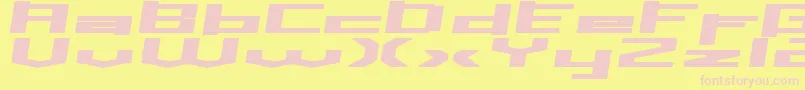 フォントInavelstorebror – ピンクのフォント、黄色の背景