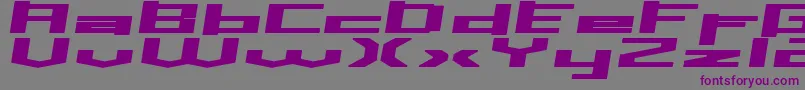 フォントInavelstorebror – 紫色のフォント、灰色の背景