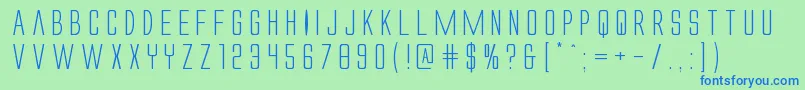 Alienleagueexpand Font – Blue Fonts on Green Background