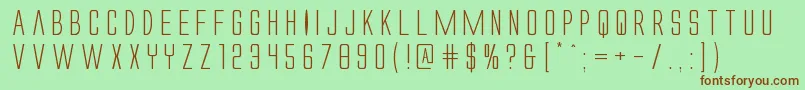 Alienleagueexpand Font – Brown Fonts on Green Background