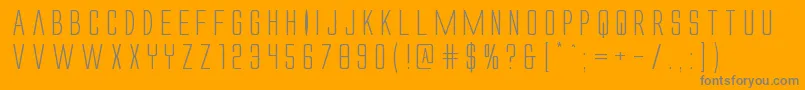 Alienleagueexpand-Schriftart – Graue Schriften auf orangefarbenem Hintergrund