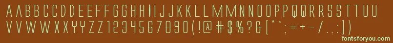 Alienleagueexpand Font – Green Fonts on Brown Background