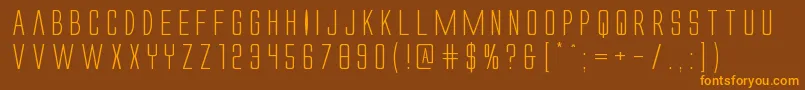 Alienleagueexpand Font – Orange Fonts on Brown Background