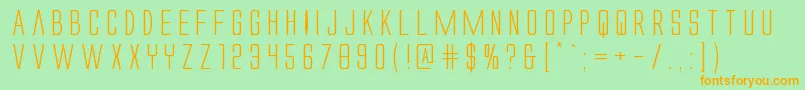 Alienleagueexpand Font – Orange Fonts on Green Background