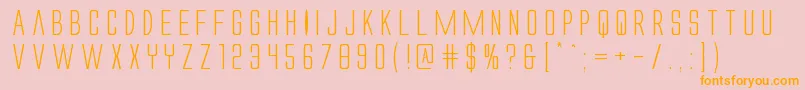 Alienleagueexpand Font – Orange Fonts on Pink Background