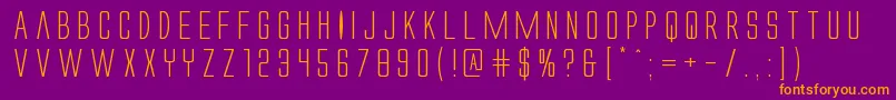 Alienleagueexpand Font – Orange Fonts on Purple Background