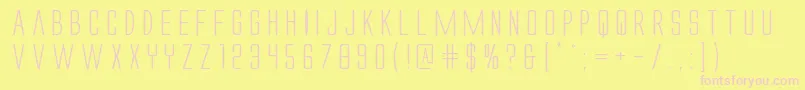 Alienleagueexpand Font – Pink Fonts on Yellow Background