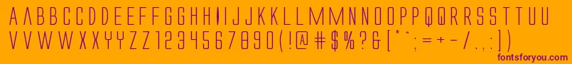 Alienleagueexpand Font – Purple Fonts on Orange Background